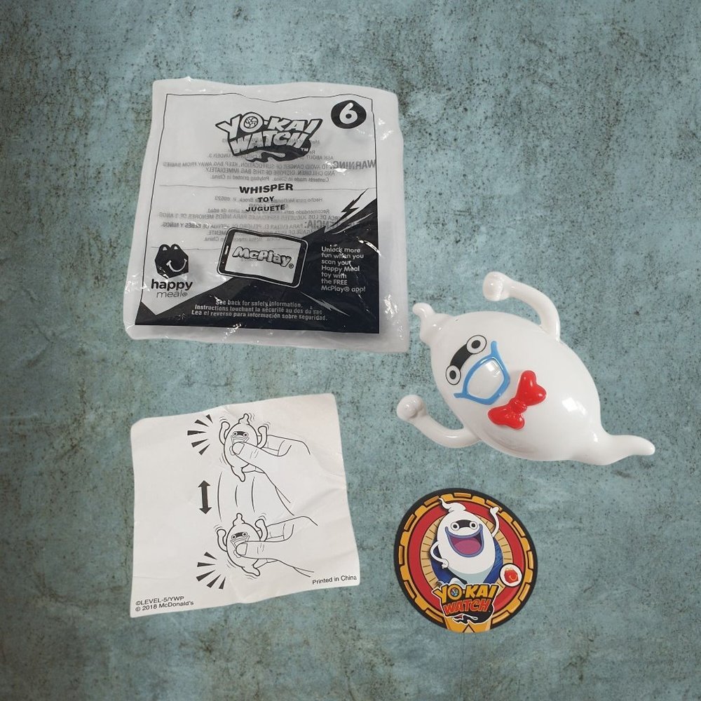 Yo-kai Watch Season 1 Whisper 6 Giggle Toy McDonalds Happy Meal Toy 2018 Collect